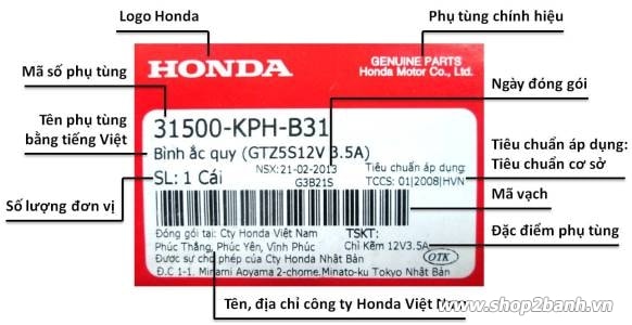 Cách nhận biết phụ tùng xe máy honda chính hãng - 1