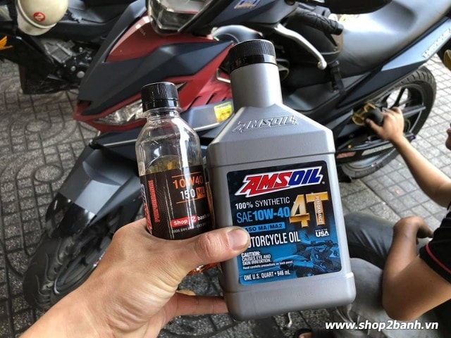Nhớt chiết lẻ amsoil 10w40 performance 150ml - 2