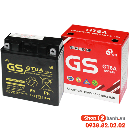 Bình ắc quy gs gt6a - 1