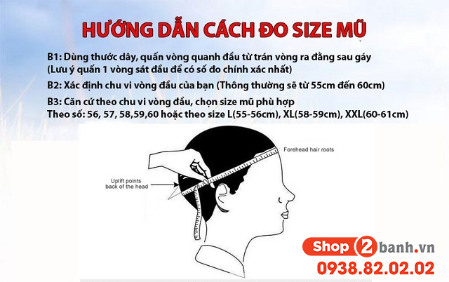 Cách chọn size nón bảo hiểm 34 sao cho đúng chuẩn - 2