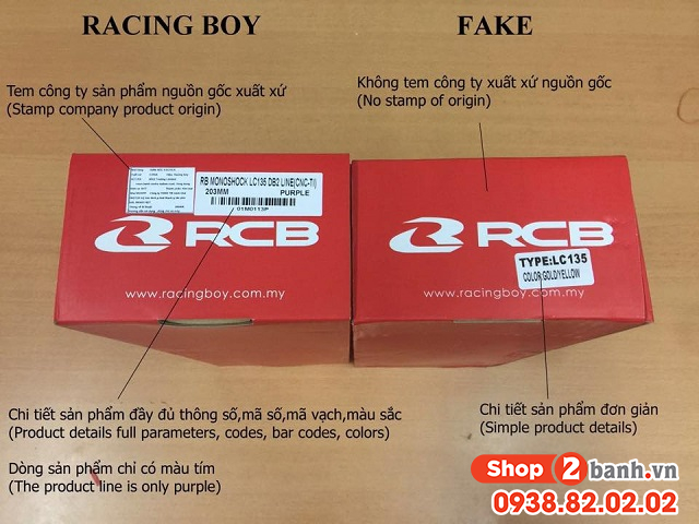 Cách phân biệt phuộc racingboy thật và giả - 2