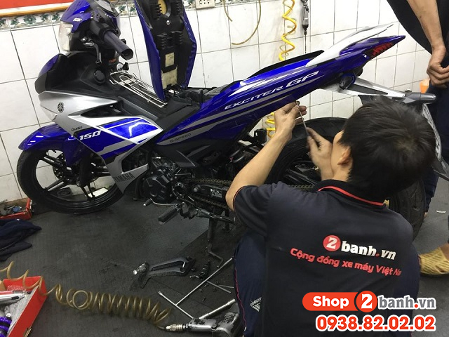 Cách chỉnh phuộc sau rcb bình dầu cho exciter - 5