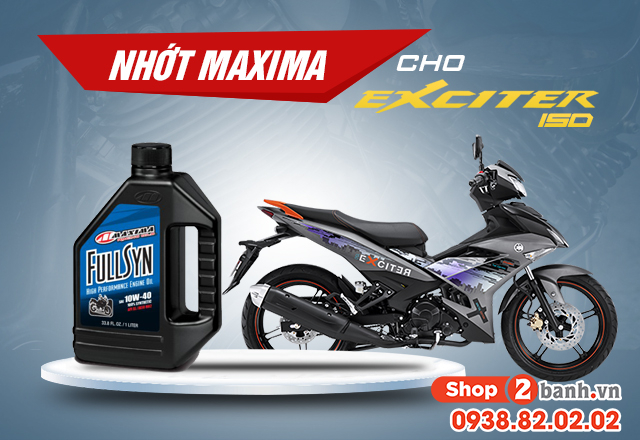 Đánh giá nhớt maxima fullsyn cho exciter 150 - 1