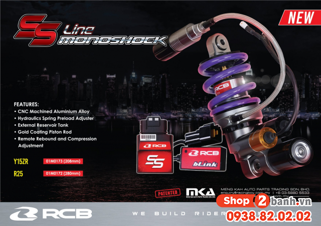 Phuộc rcb bluetooth chỉnh điện là gì giá bao nhiêu - 2