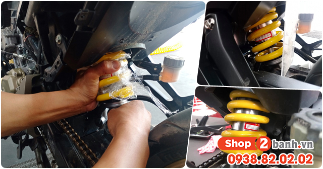 Phuộc rcb cho exciter 150 nên thay loại nào chở nặng được - 5