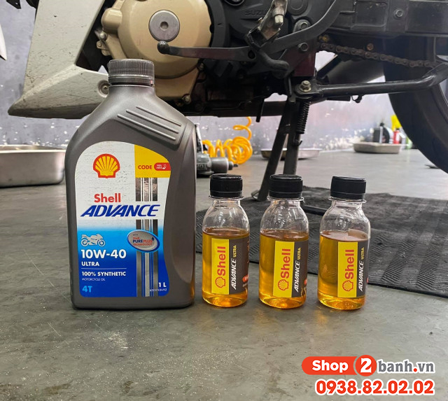 Nhớt chiết lẻ shell advance ultra 10w40 100ml - 2
