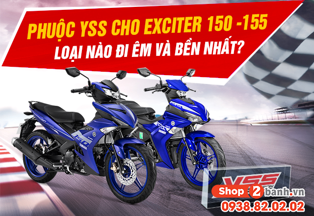 Phuộc yss cho exciter 155 - 150 loại nào đi êm và bền - 1