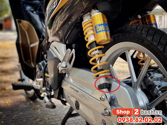Cách chỉnh phuộc sau ohlins bình dầu cho wave future dream - 3