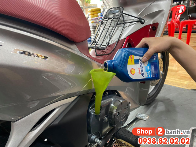 Nhớt shell advance 4t ax7 10w40 synthetic based 08l - 4