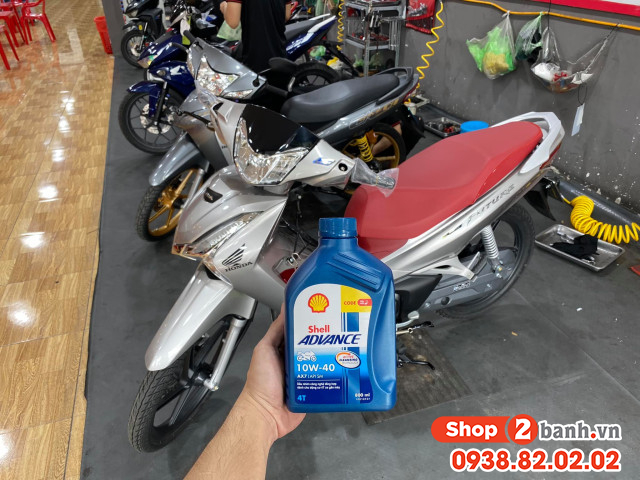 Nhớt shell advance 4t ax7 10w40 synthetic based 08l - 3