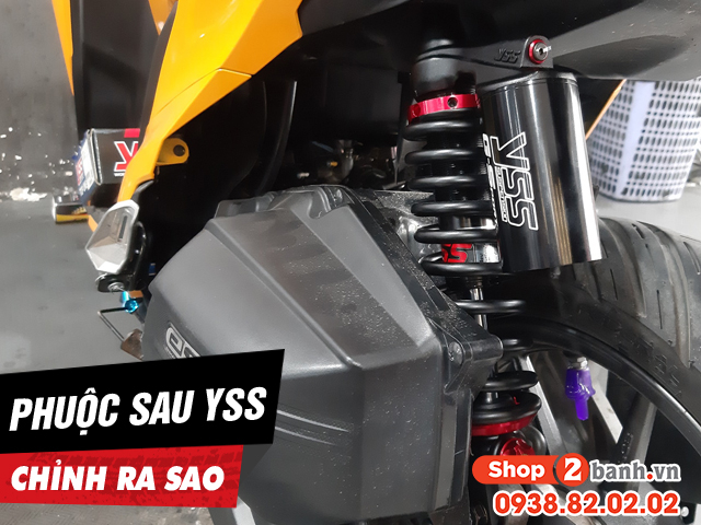 Cách chỉnh phuộc sau yss bình dầu cho vario 160 - 1