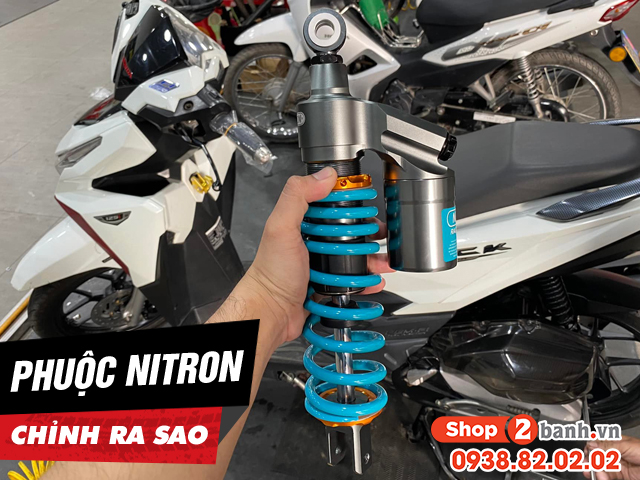 Cách chỉnh phuộc sau nitron bình dầu cho vario 160 - 1