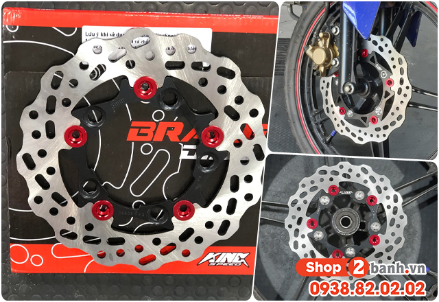 Kích thước đĩa thắng trước sau exciter 150 bao nhiêu thay loại nào phù hợp - 3