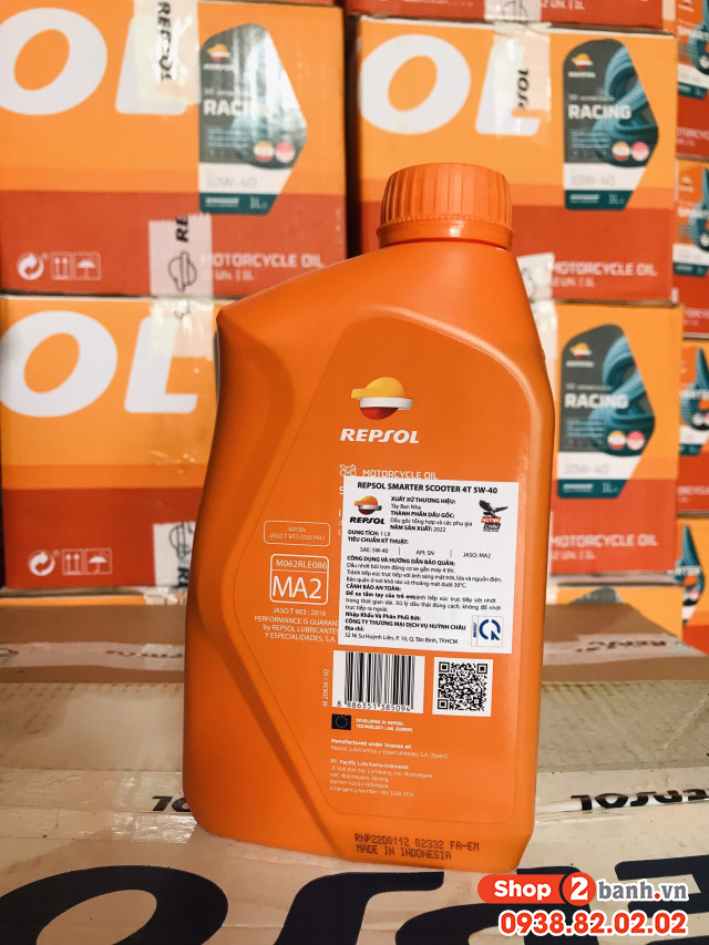 Nhớt repsol smarter scooter 4t 5w-40 1l - 2