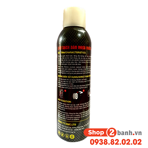 Chai xịt làm sạch dàn nhựa nhám vỏ lốp xe goracing - 3