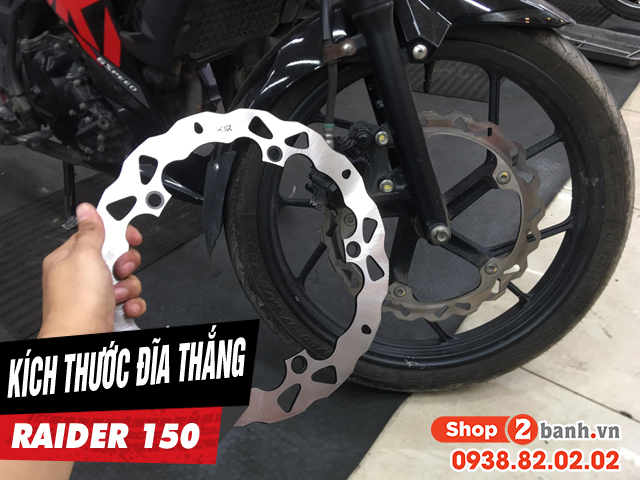 Kích thước đĩa thắng trước sau raider 150 bao nhiêu thay loại nào phù hợp - 1