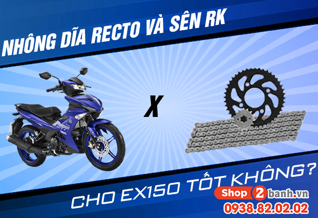 Thay nhông dĩa recto và sên rk cho exciter 150 có tốt không - 1