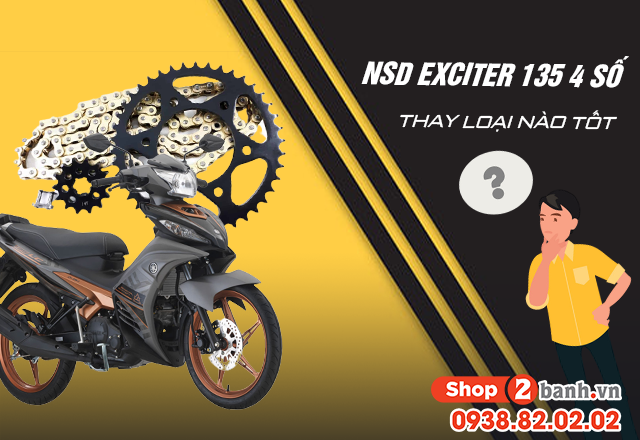 Chọn mua nhông sên dĩa xe exciter 135 4 số nên thay loại nào tốt - 1