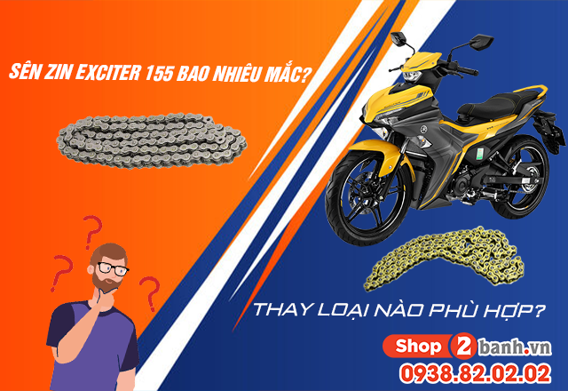 Sên zin exciter 155 bao nhiêu mắc nên thay loại nào phù hợp - 1