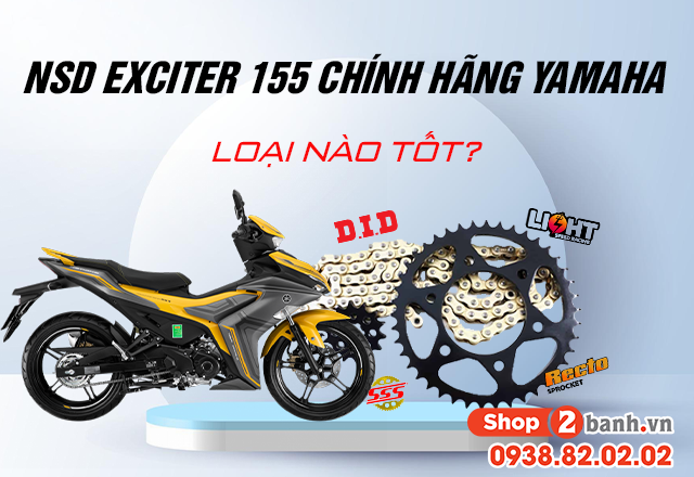 Nhông sên dĩa exciter 155 chính hãng yamaha loại nào tốt - 1