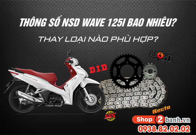 Thông số nhông sên dĩa wave 125i bao nhiêu thay loại nào phù hợp - 1