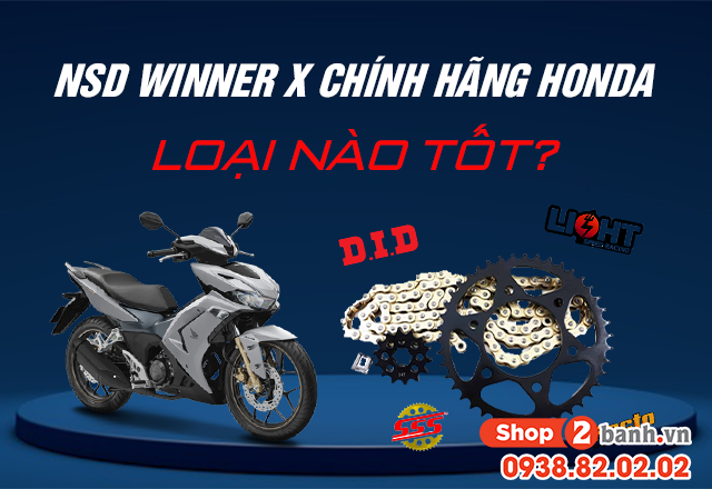 Nhông sên dĩa winner x chính hãng honda loại nào tốt - 1