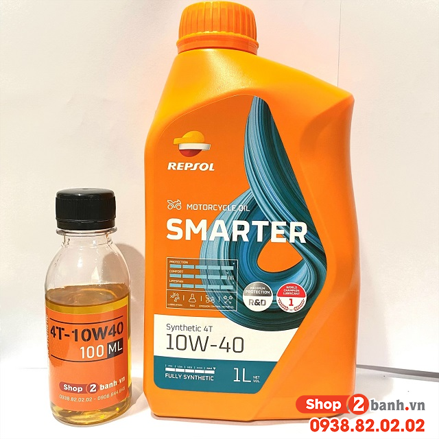 Nhớt chiết lẻ repsol smarter synthetic 4t 10w40 100ml - 1