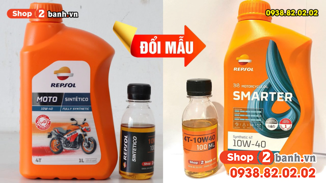 Nhớt chiết lẻ repsol smarter synthetic 4t 10w40 100ml - 3