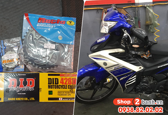 Thay nhông dĩa recto và sên did 9ly cho exciter 135 có tốt không - 2