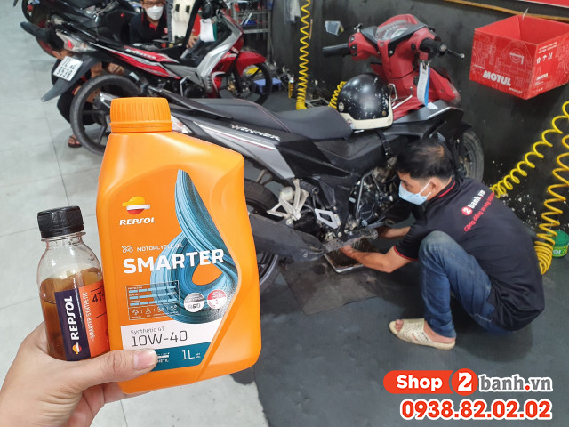 Nhớt chiết lẻ repsol smarter synthetic 4t 10w40 100ml - 4