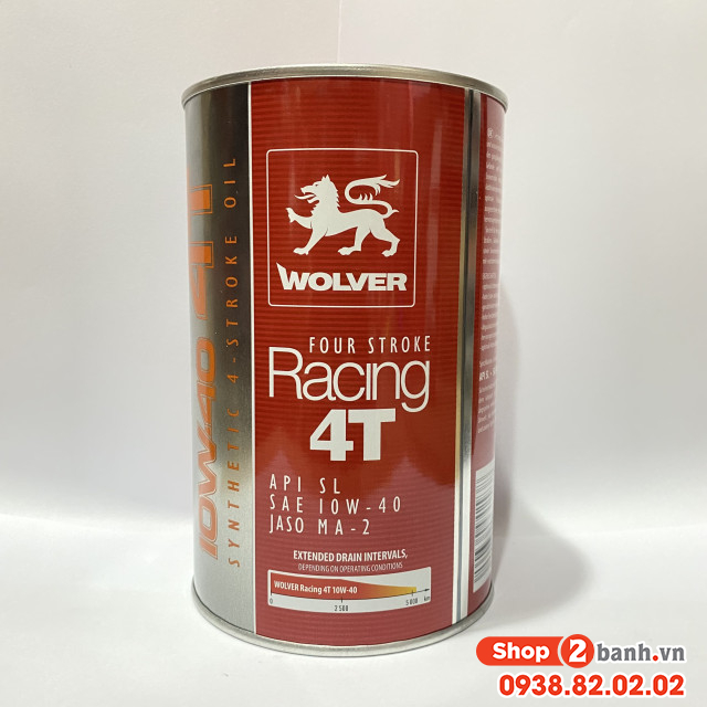 Nhớt wolver racing synthetic 10w40 1l - 1