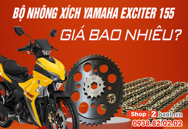 Bộ nhông xích xe máy yamaha exciter 155 giá bao nhiêu - 1