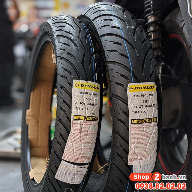 Lốp dunlop scoot smart 2 10080-16 - 12080-16 - 1