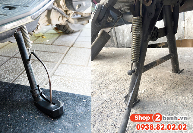 Vì sao có 2 loại chân chống xe máy - 1