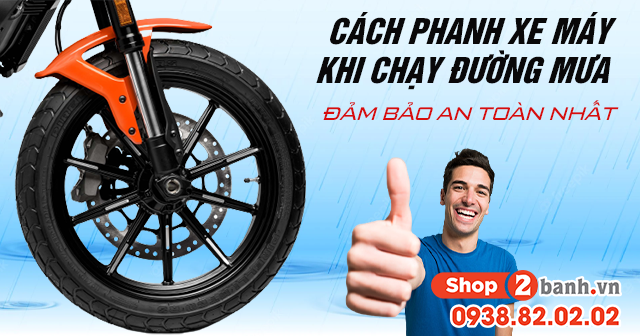 Cách phanh xe máy khi trời mưa đường trơn đảm bảo an toàn - 1