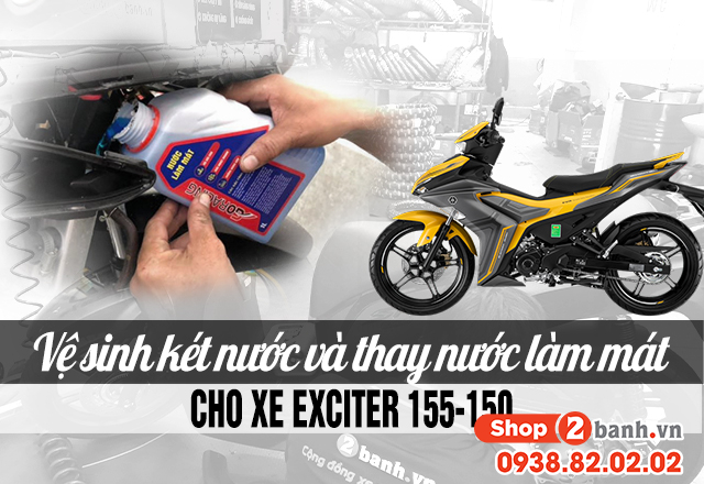 Vệ sinh két nước và thay nước làm mát xe yamaha exciter 155-150 - 1