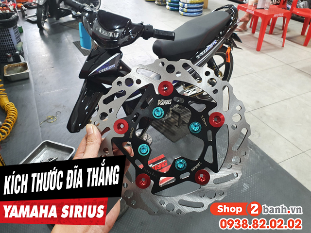 Kích thước đĩa thắng trước sirius bao nhiêu thay loại nào phù hợp - 1