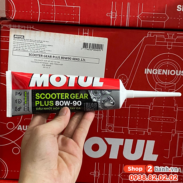 Motul scooter gear plus nhớt lap nhớt hộp số 120ml - 2
