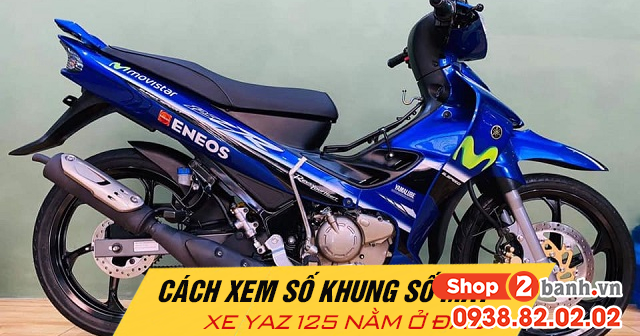 Cách xem số khung số máy xe yaz 125 nằm ở đâu - 1