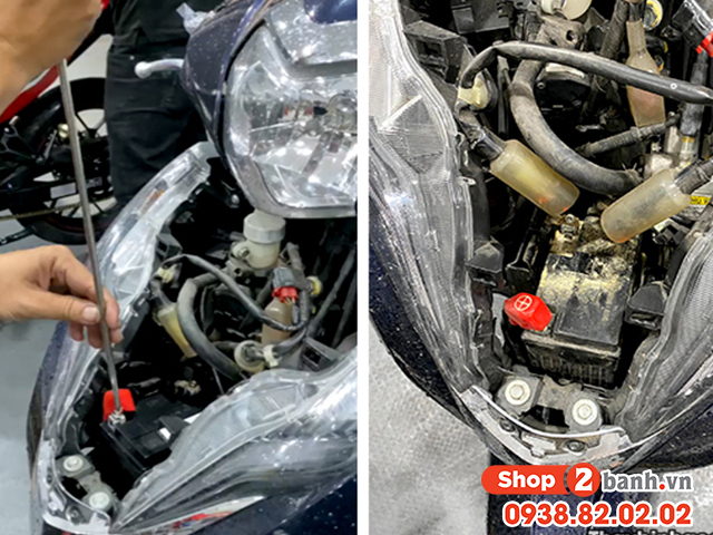 Bình ắc quy xe lead nằm ở đâu cách thay bình acquy honda lead 125 - 2