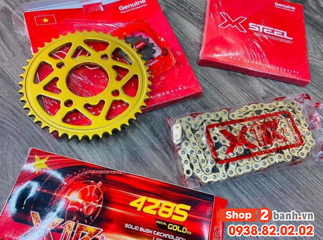 Bộ nhông sên dĩa x1r cho winner 122l vàng - 2