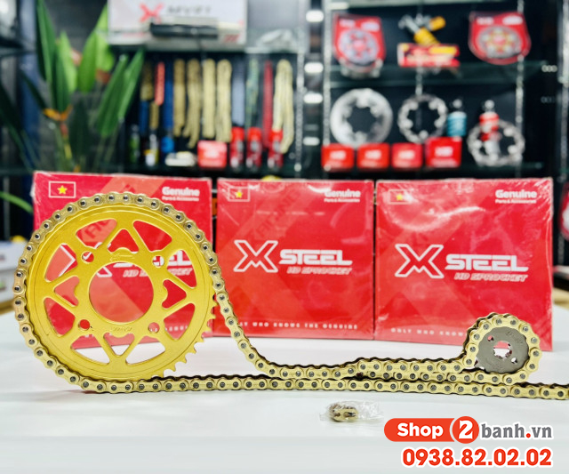 Bộ nhông sên dĩa x1r cho winner 122l vàng - 1