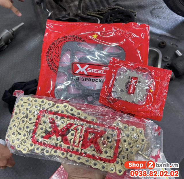 Bộ nhông sên dĩa x1r cho winner 122l đen - 4