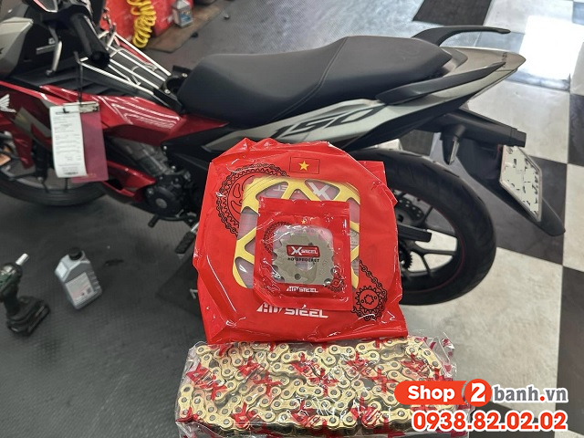 Bộ nhông sên dĩa x1r cho winner 122l vàng - 3
