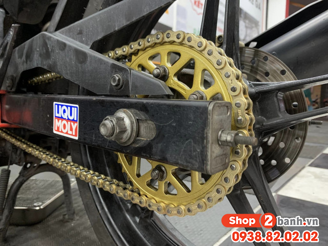 Bộ nhông sên dĩa x1r cho exciter 150 122l vàng - 3