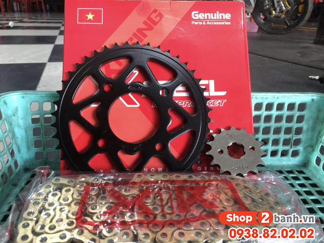 Bộ nhông sên dĩa x1r cho winner 122l đen - 3