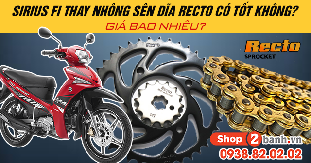 Sirius fi thay nhông sên dĩa recto có tốt không giá bao nhiêu - 1