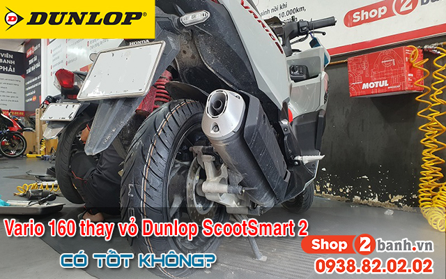 Vario 160 thay vỏ dunlop scootsmart 2 có bám đường tốt không  - 1