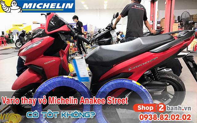 Vario 150 thay vỏ michelin anakee street có bám đường tốt không  - 1