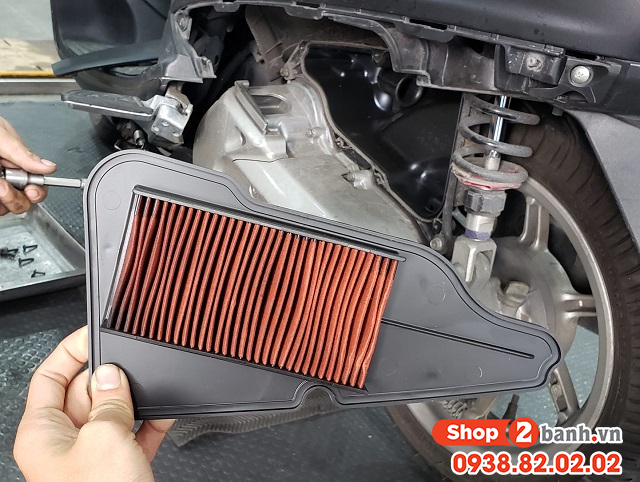Xe yamaha grande chạy qua vùng ngập nước có cần phải thay lọc gió - 3